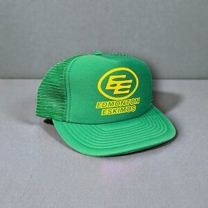 Green Edmonton Eskimos Trucker Hat Vintage